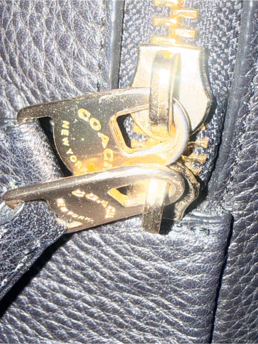 Coach Court Charlie Black Pebbled Leather Backpack Gold Hardware Pristine - Picture 7 of 11